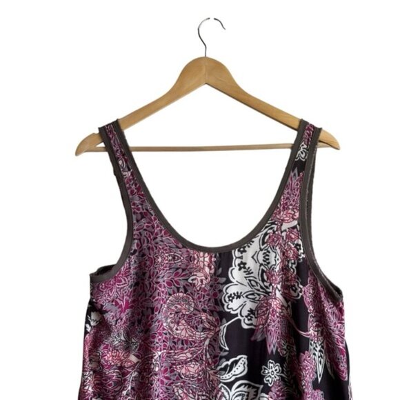 Free People Boho Swing Dress Black Pink Floral Size Small - Picture 6 of 10